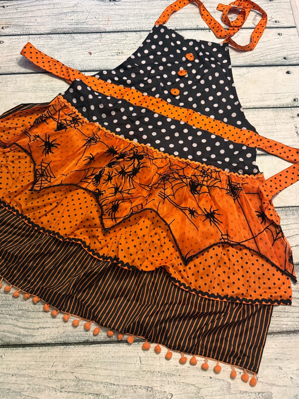 Pier 1 imports Halloween spider web apron.
